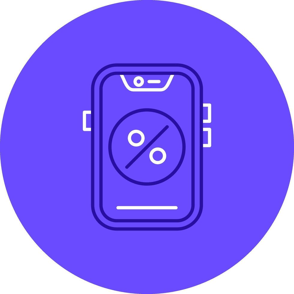 Percentage Duo tune color circle Icon vector