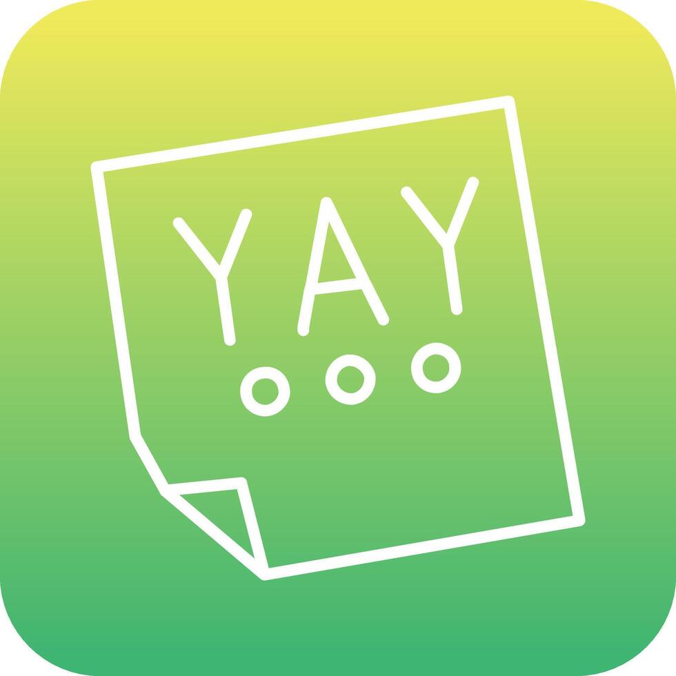 Yay Vector Icon