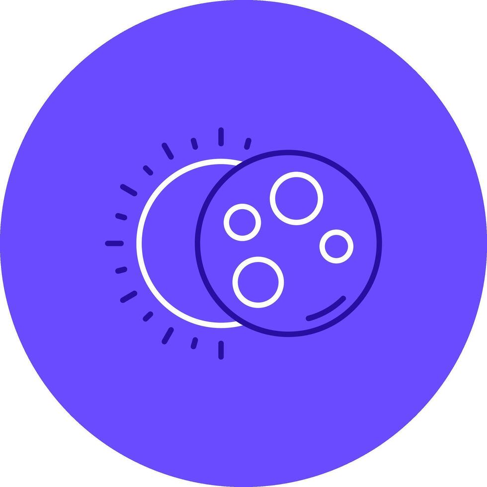 Eclipse Duo tune color circle Icon vector