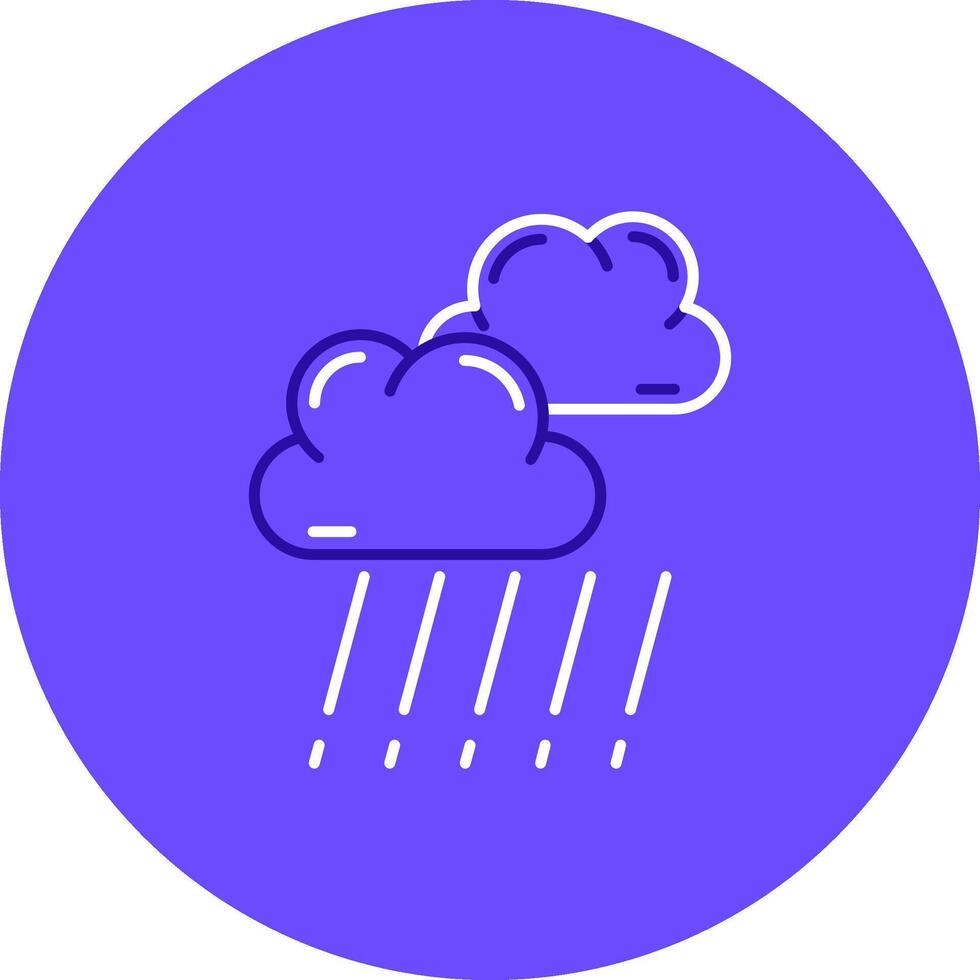 Rain Duo tune color circle Icon vector