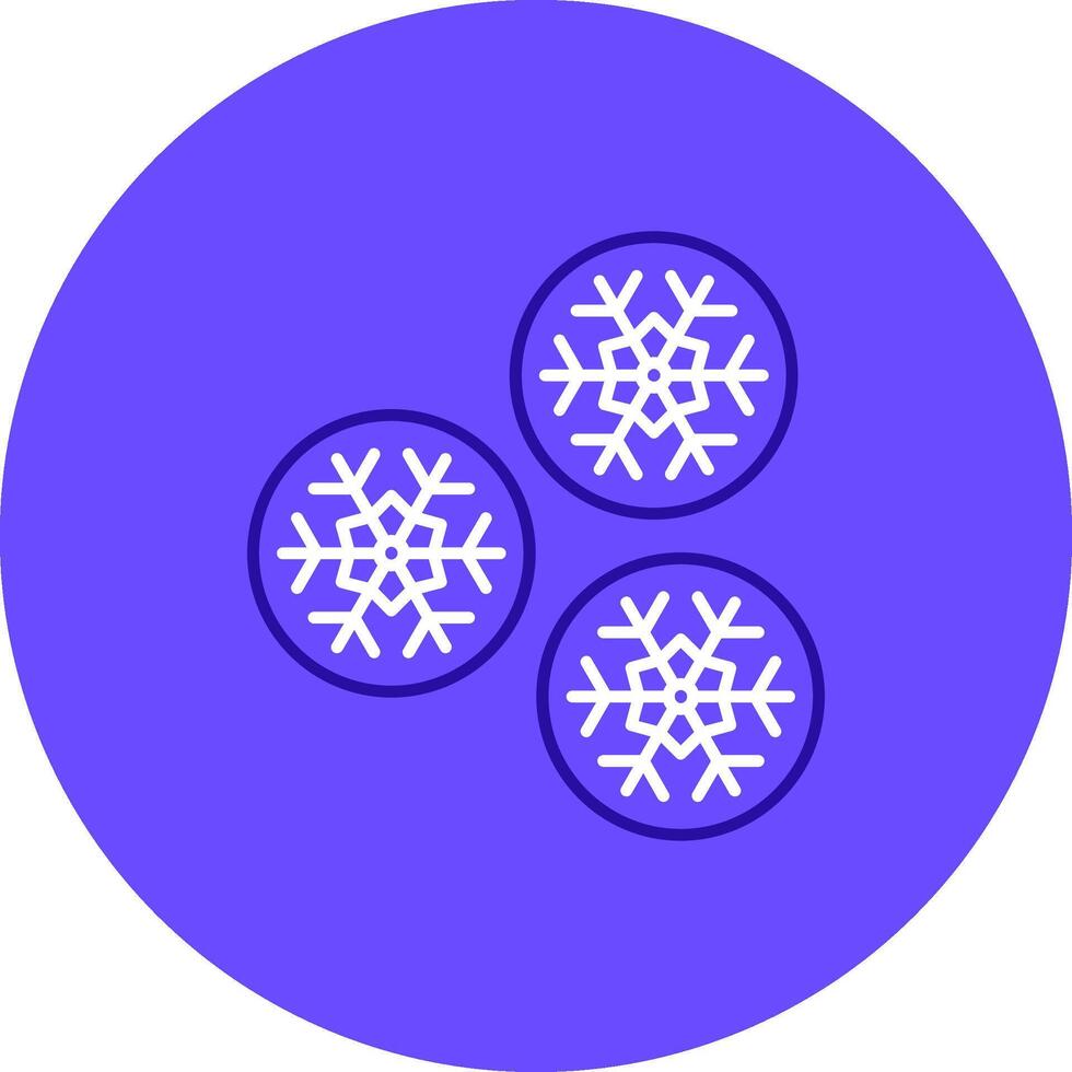 bola de nieve dúo melodía color circulo icono vector