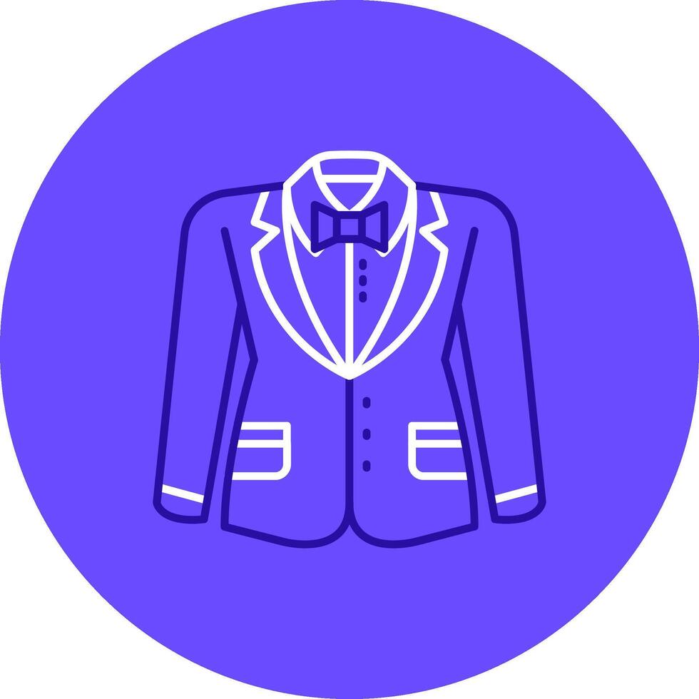 chaqueta de sport dúo melodía color circulo icono vector