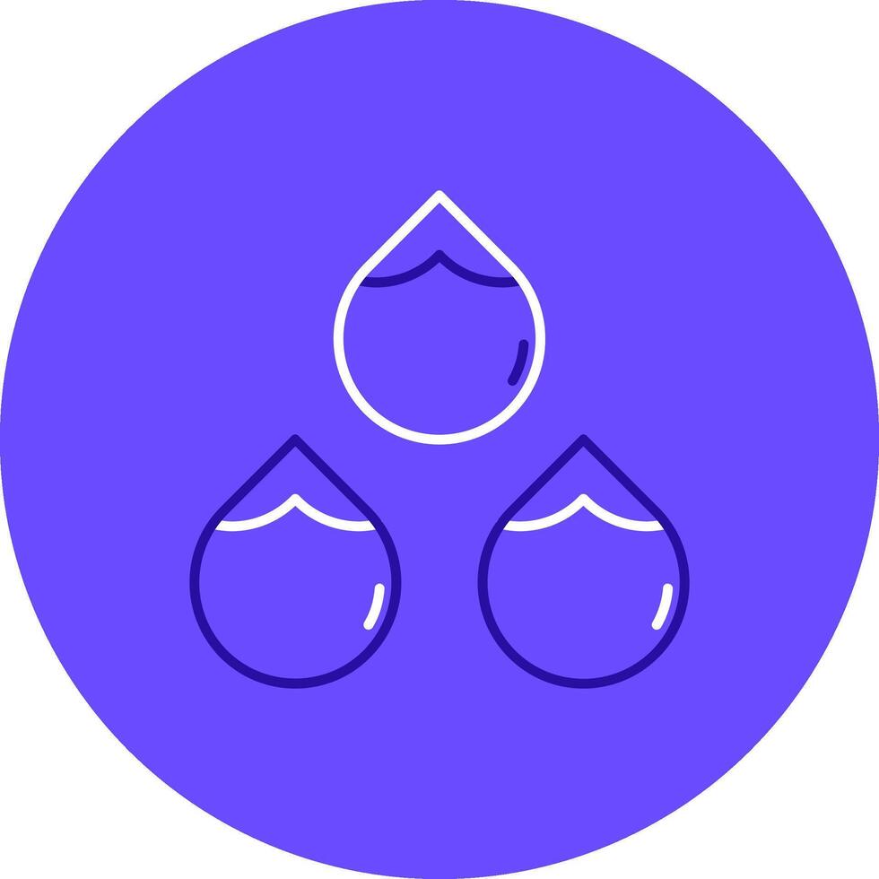 Wet Duo tune color circle Icon vector