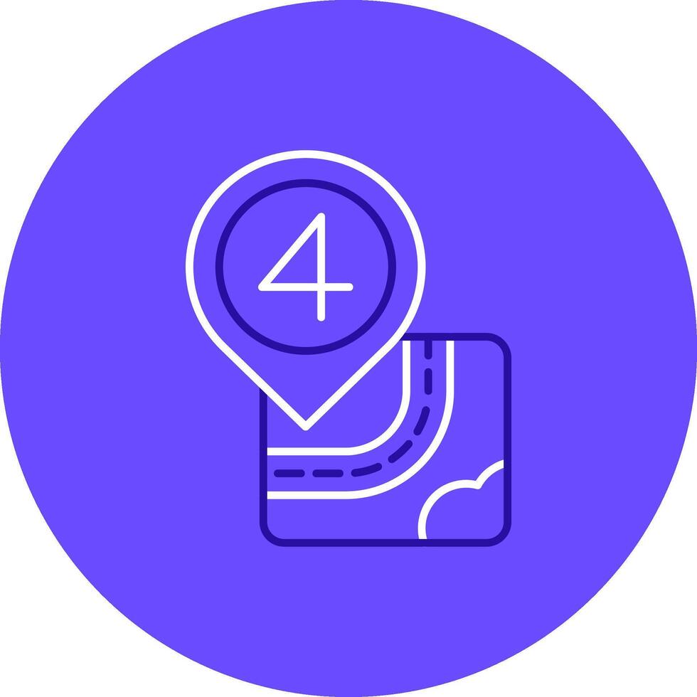 Four Duo tune color circle Icon vector