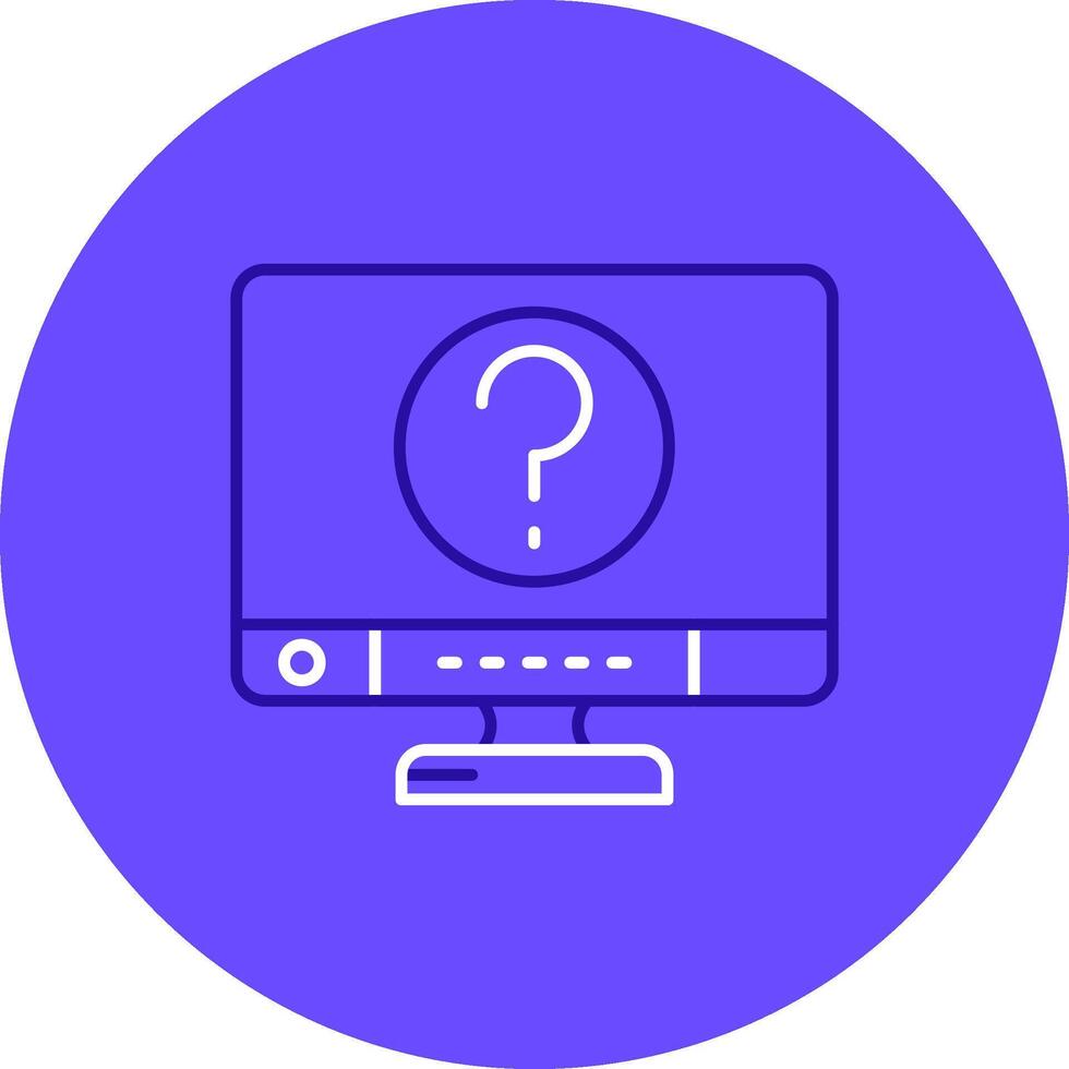 Question Duo tune color circle Icon vector