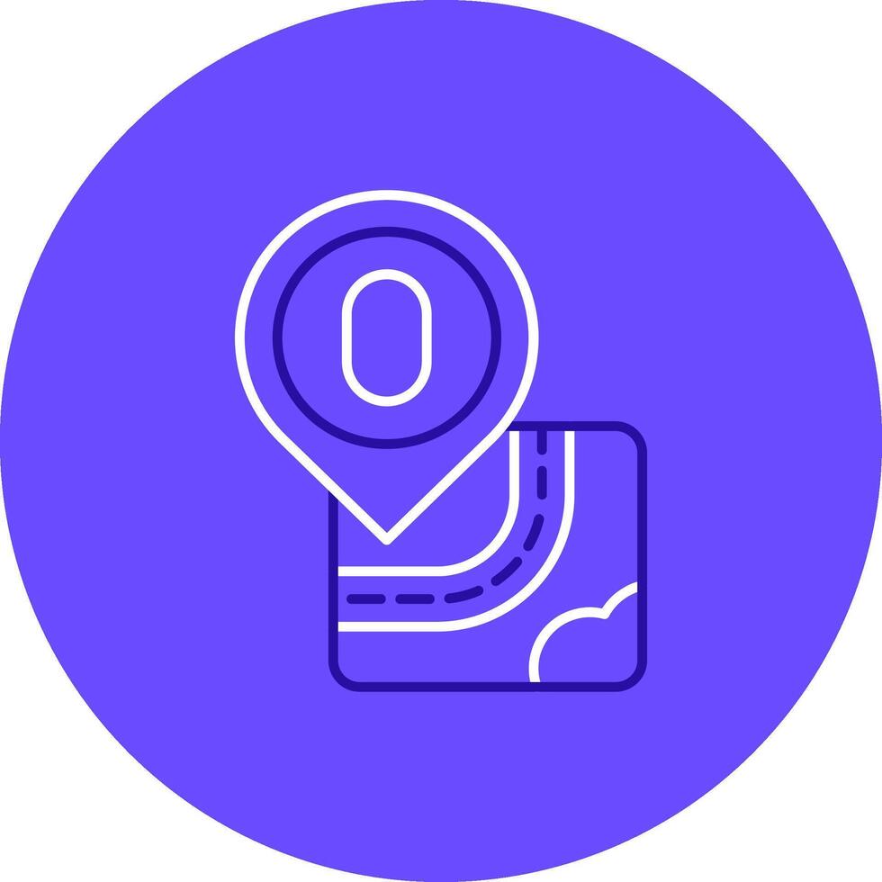 Zero Duo tune color circle Icon vector