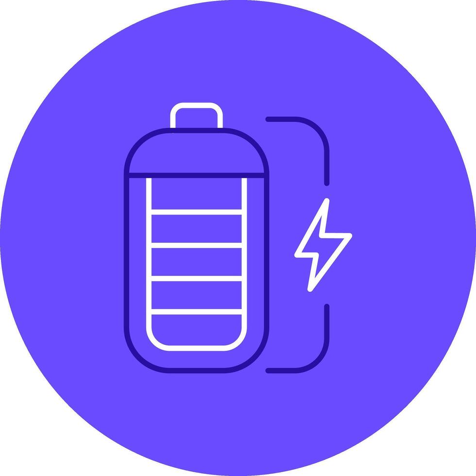 Battery Duo tune color circle Icon vector
