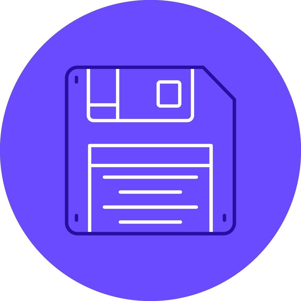 Floppy disk Duo tune color circle Icon vector