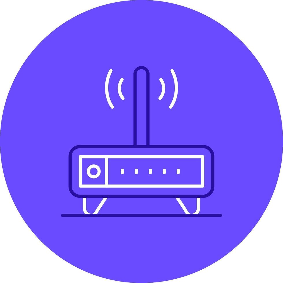 Modem Duo tune color circle Icon vector