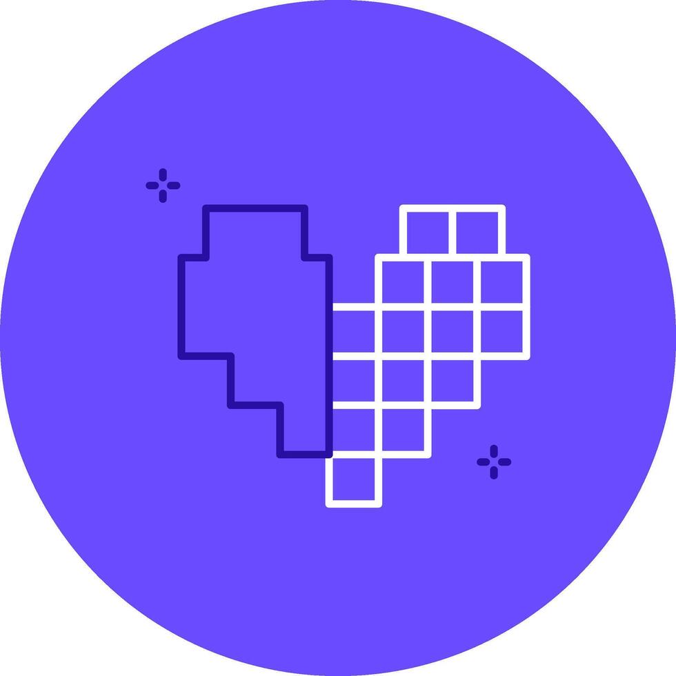 Pixel Duo tune color circle Icon vector