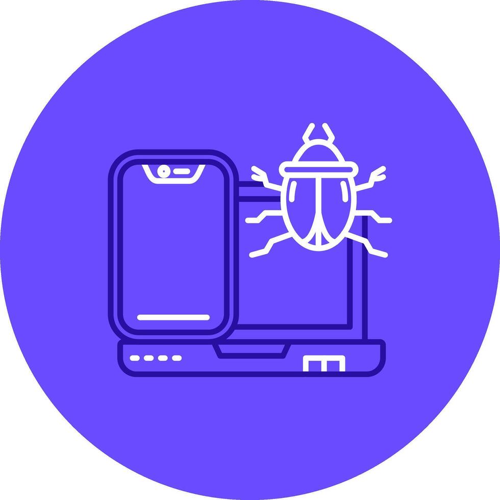 Bug Duo tune color circle Icon vector
