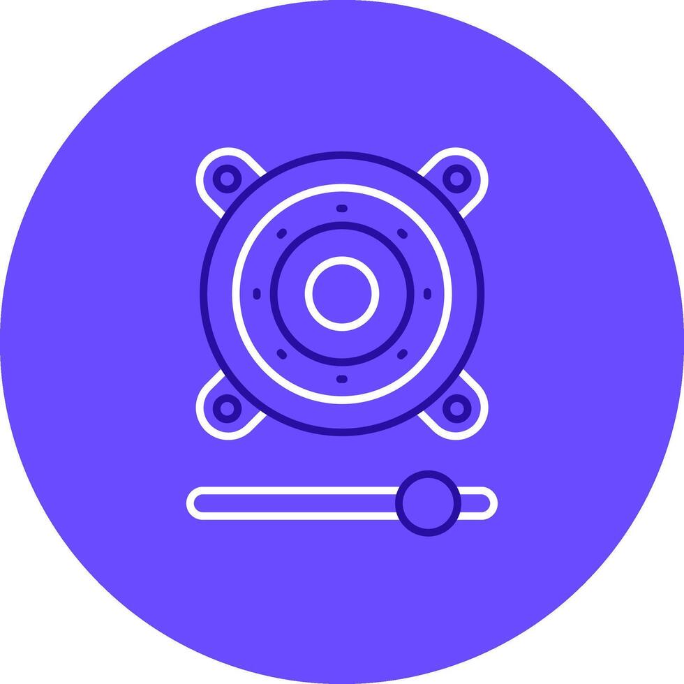 Speaker Duo tune color circle Icon vector