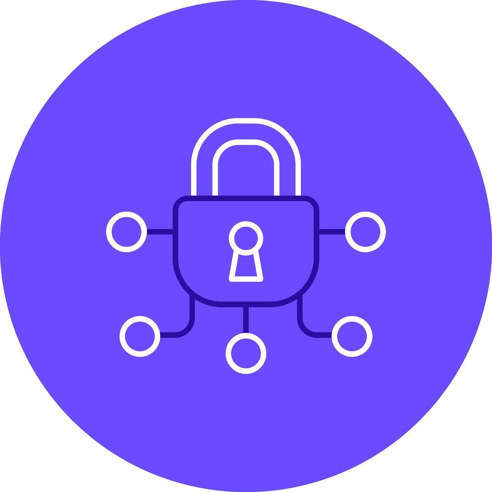 Safe Duo tune color circle Icon vector