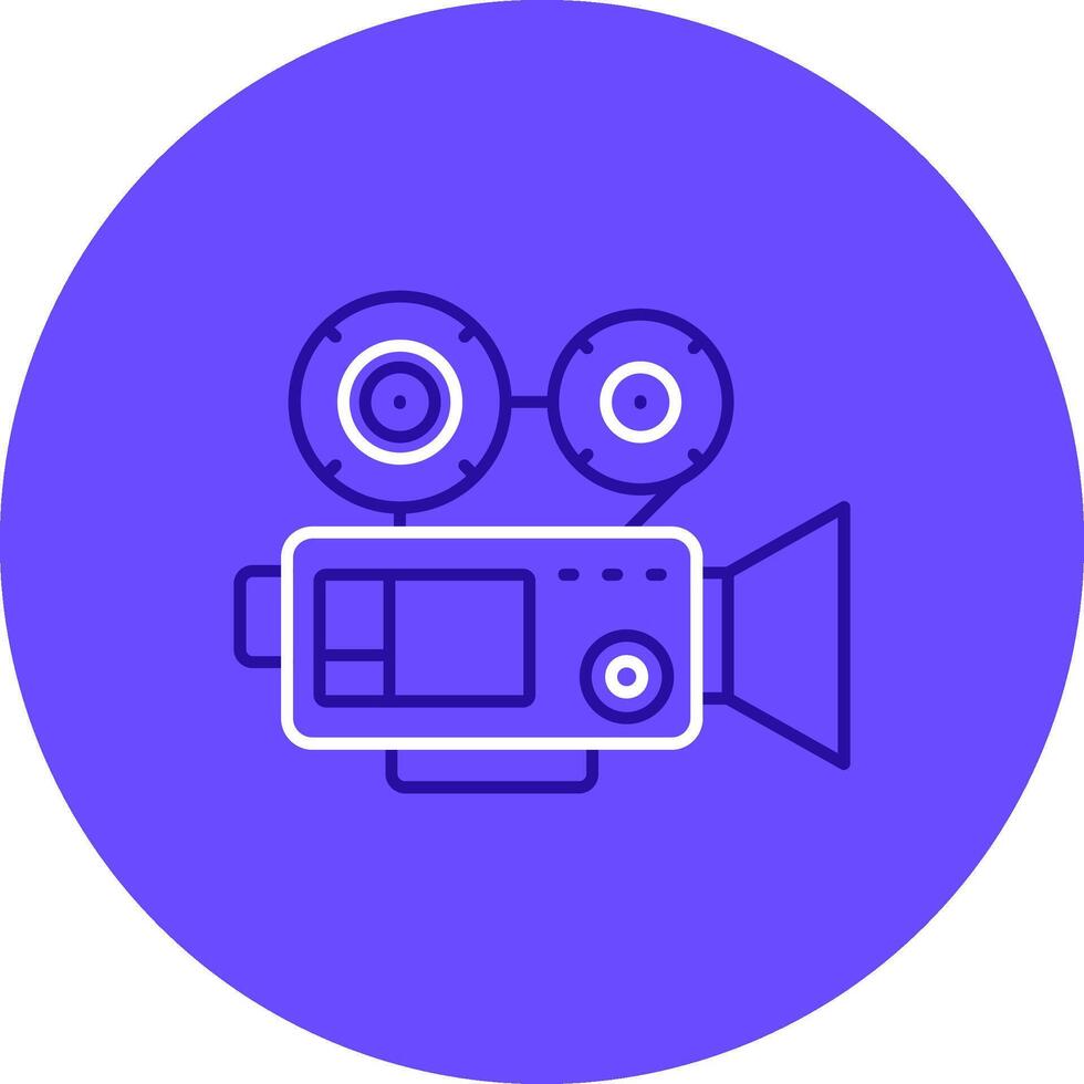 Video camera Duo tune color circle Icon vector