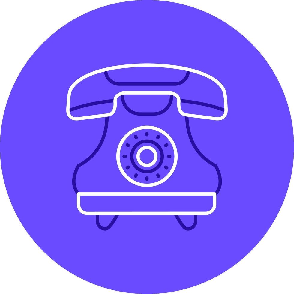 Telephone Duo tune color circle Icon vector