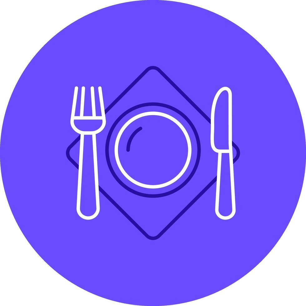 Cutlery Duo tune color circle Icon vector