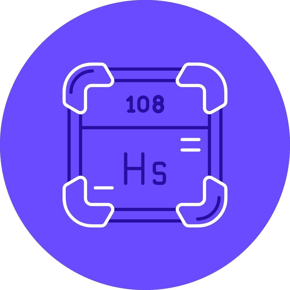 hassium dúo melodía color circulo icono vector