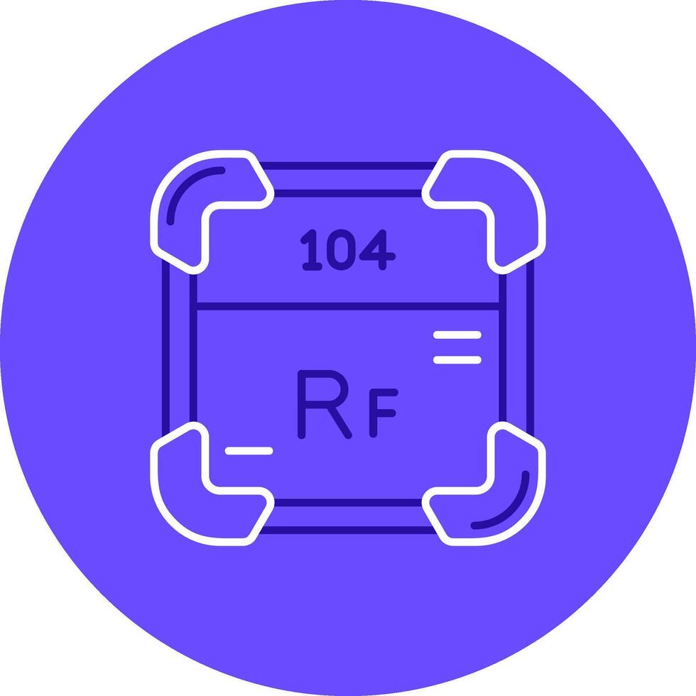 Rutherfordium Duo tune color circle Icon vector