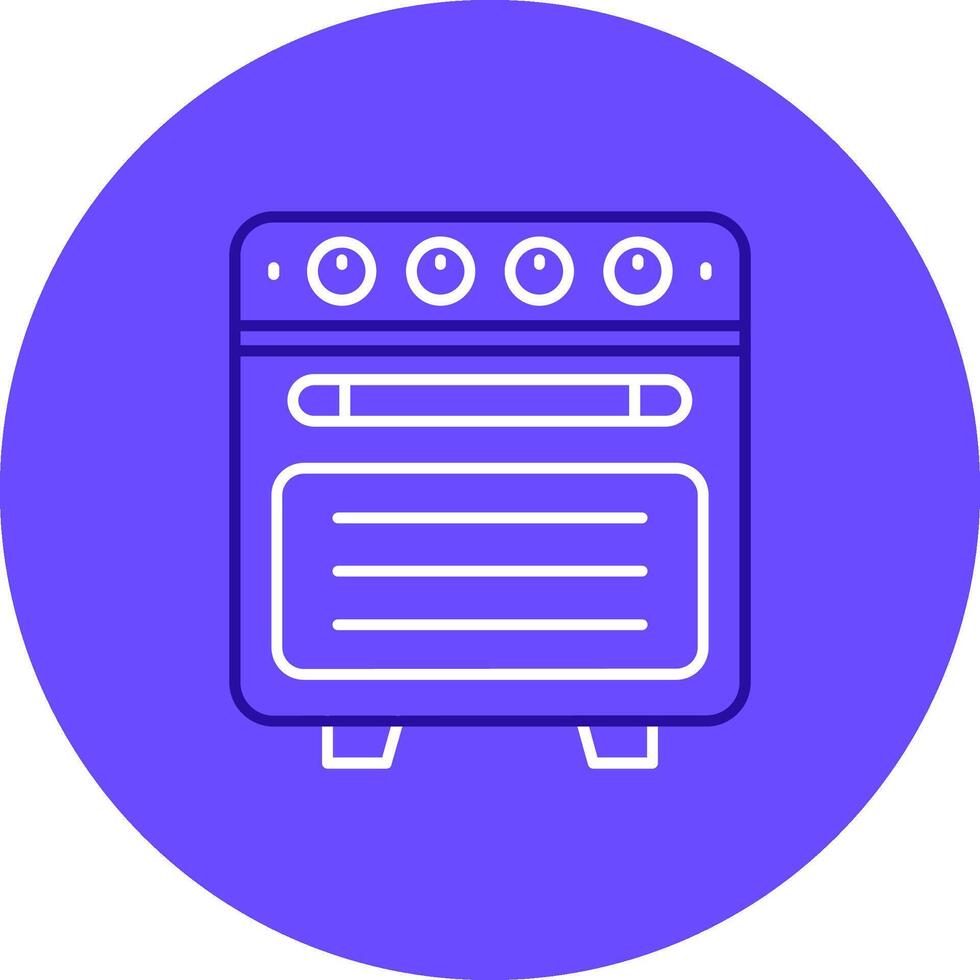 Oven Duo tune color circle Icon vector