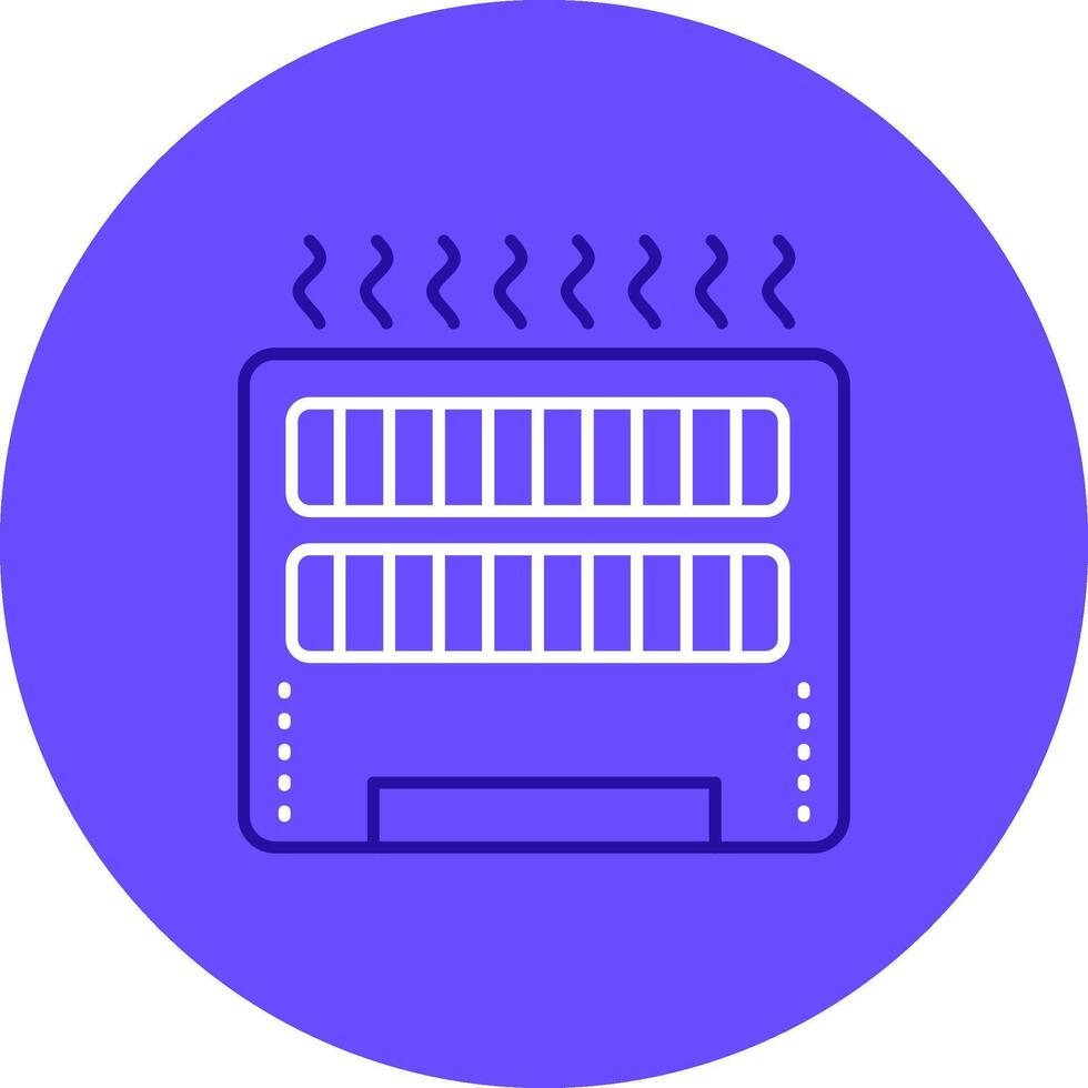 Heater Duo tune color circle Icon vector