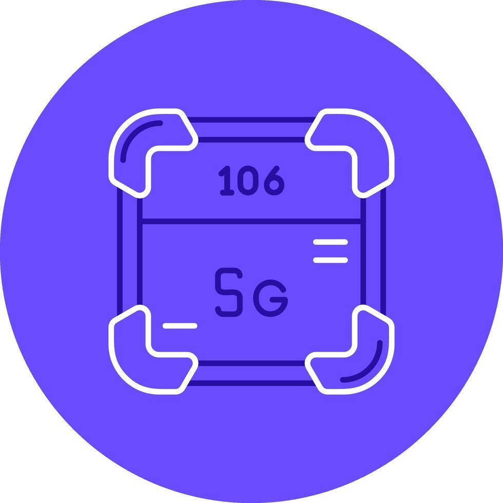 Seaborgium Duo tune color circle Icon vector
