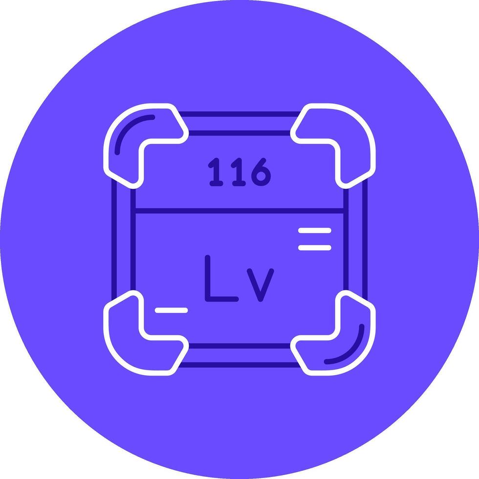 Livermorium Duo tune color circle Icon vector