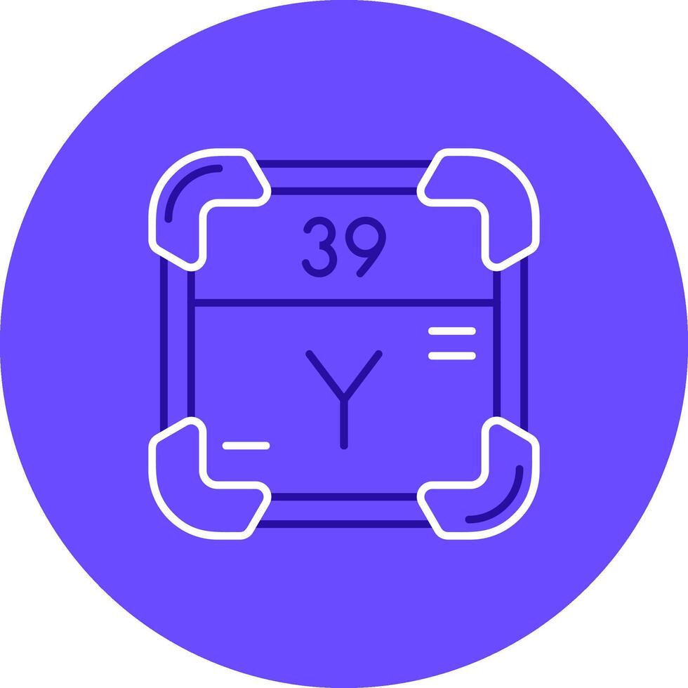 Yttrium Duo tune color circle Icon vector