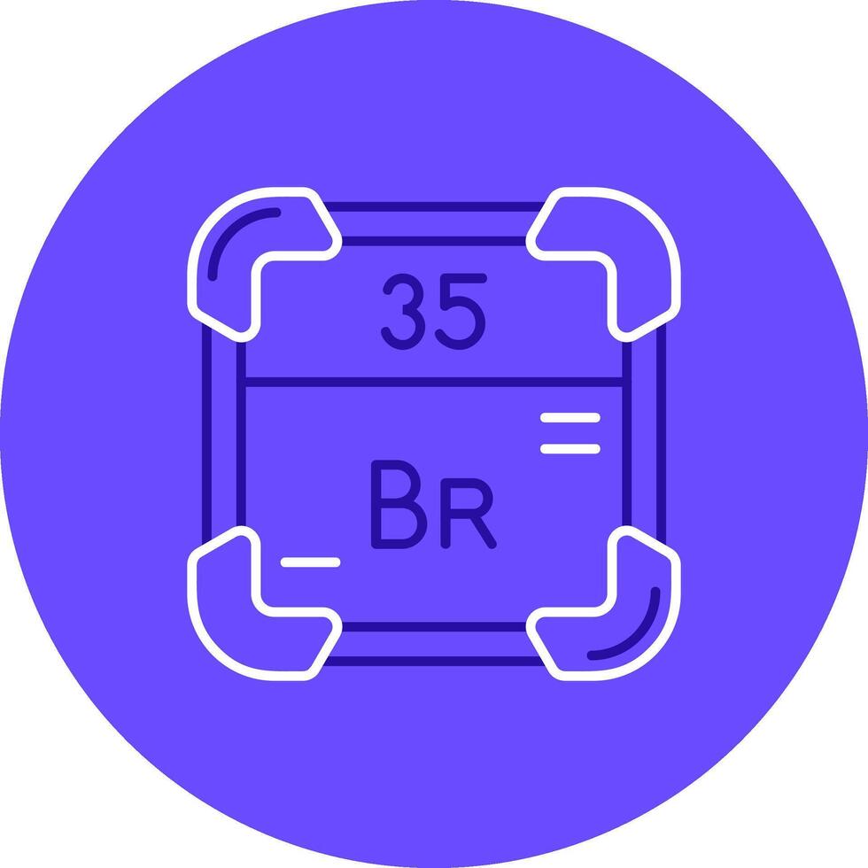 Bromine Duo tune color circle Icon vector