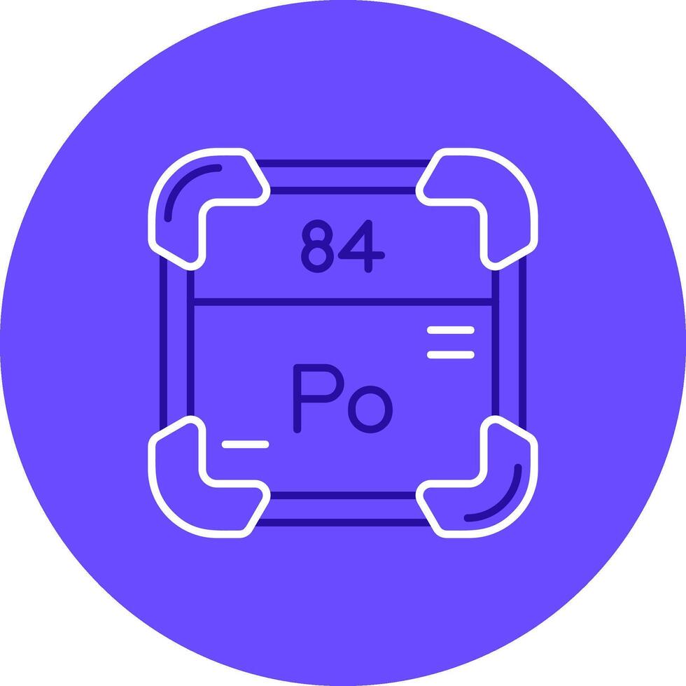 polonio dúo melodía color circulo icono vector