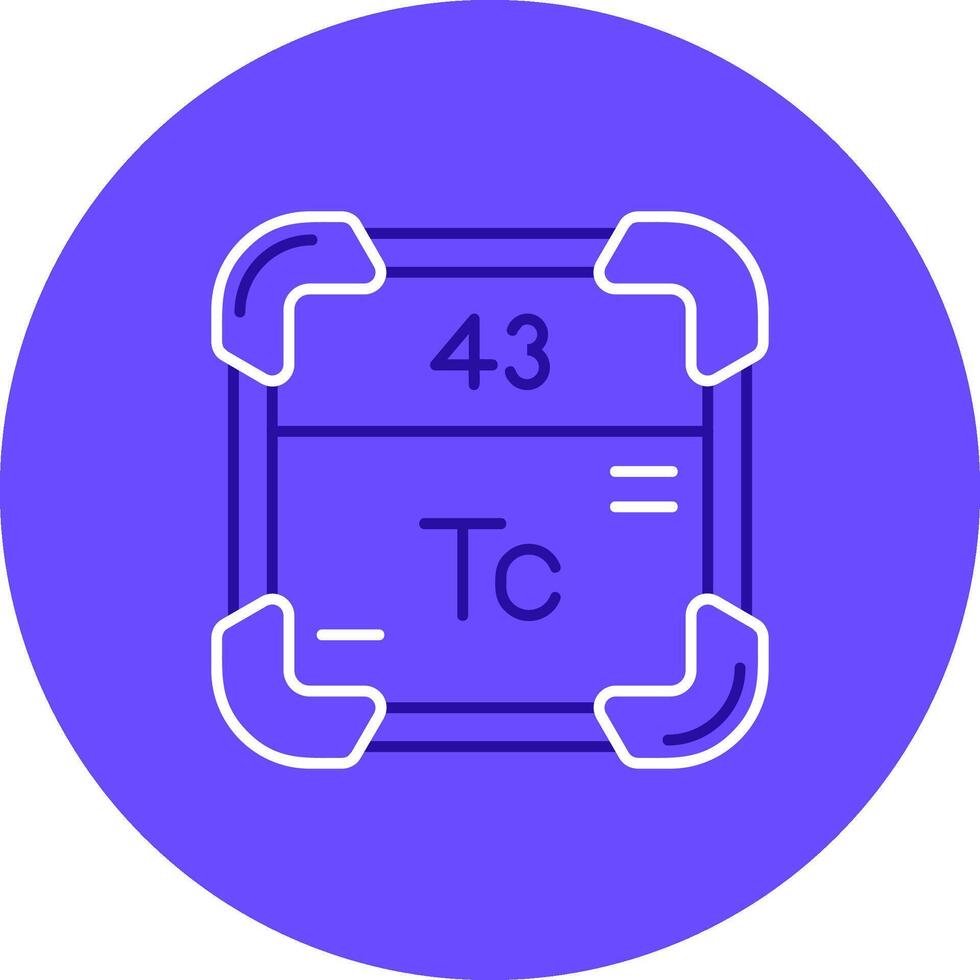 Technetium Duo tune color circle Icon vector