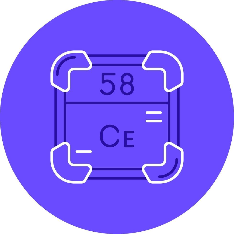 Cerium Duo tune color circle Icon vector