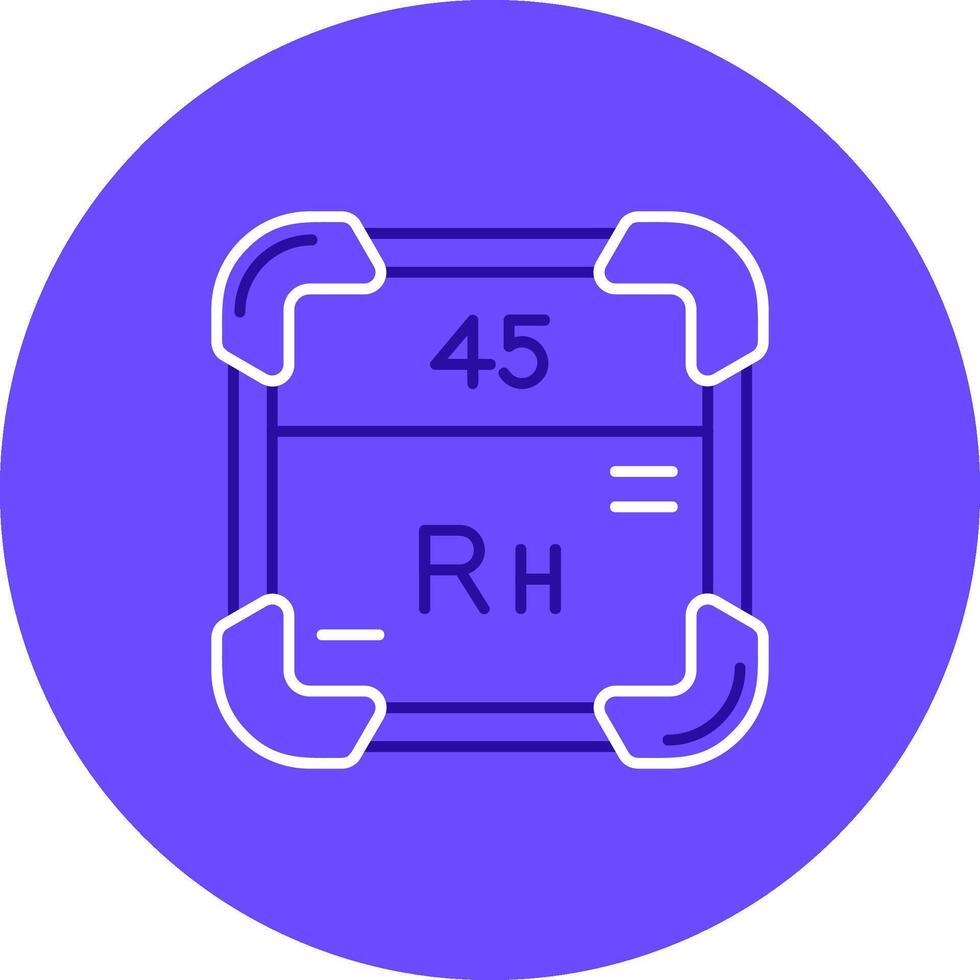 Rhodium Duo tune color circle Icon vector
