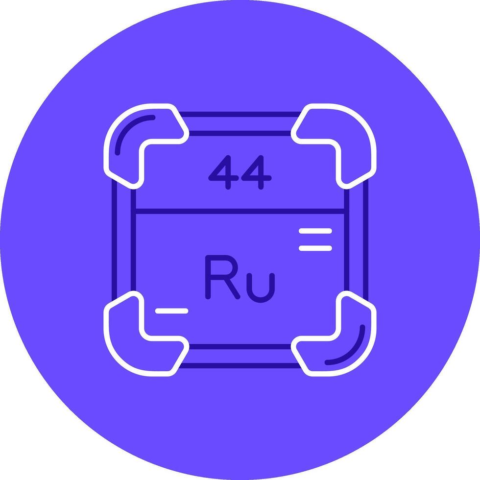 Ruthenium Duo tune color circle Icon vector