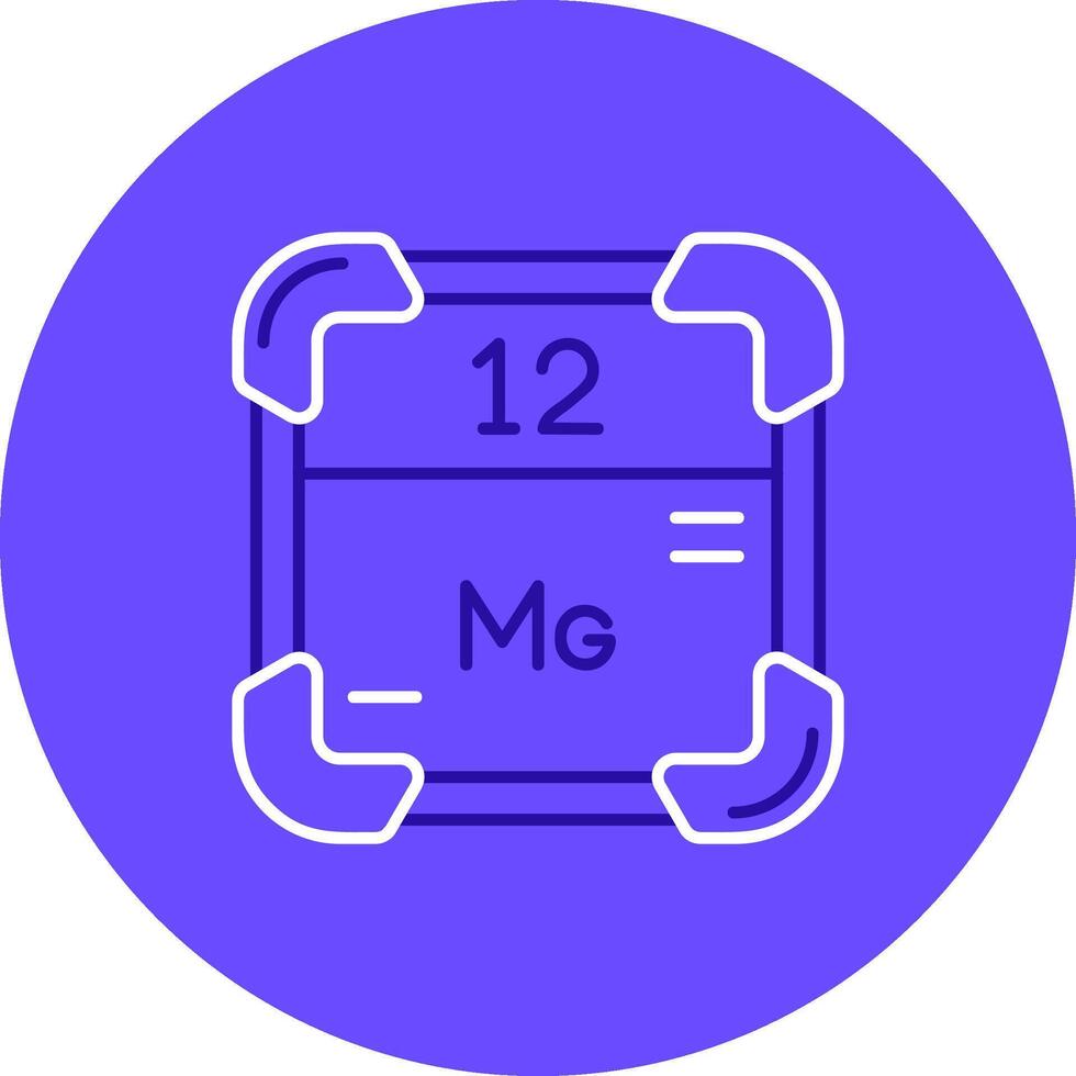 magnesio dúo melodía color circulo icono vector