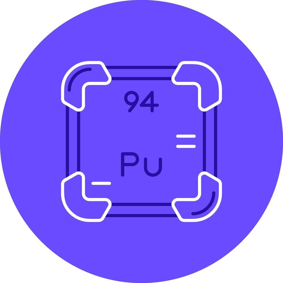 plutonio dúo melodía color circulo icono vector