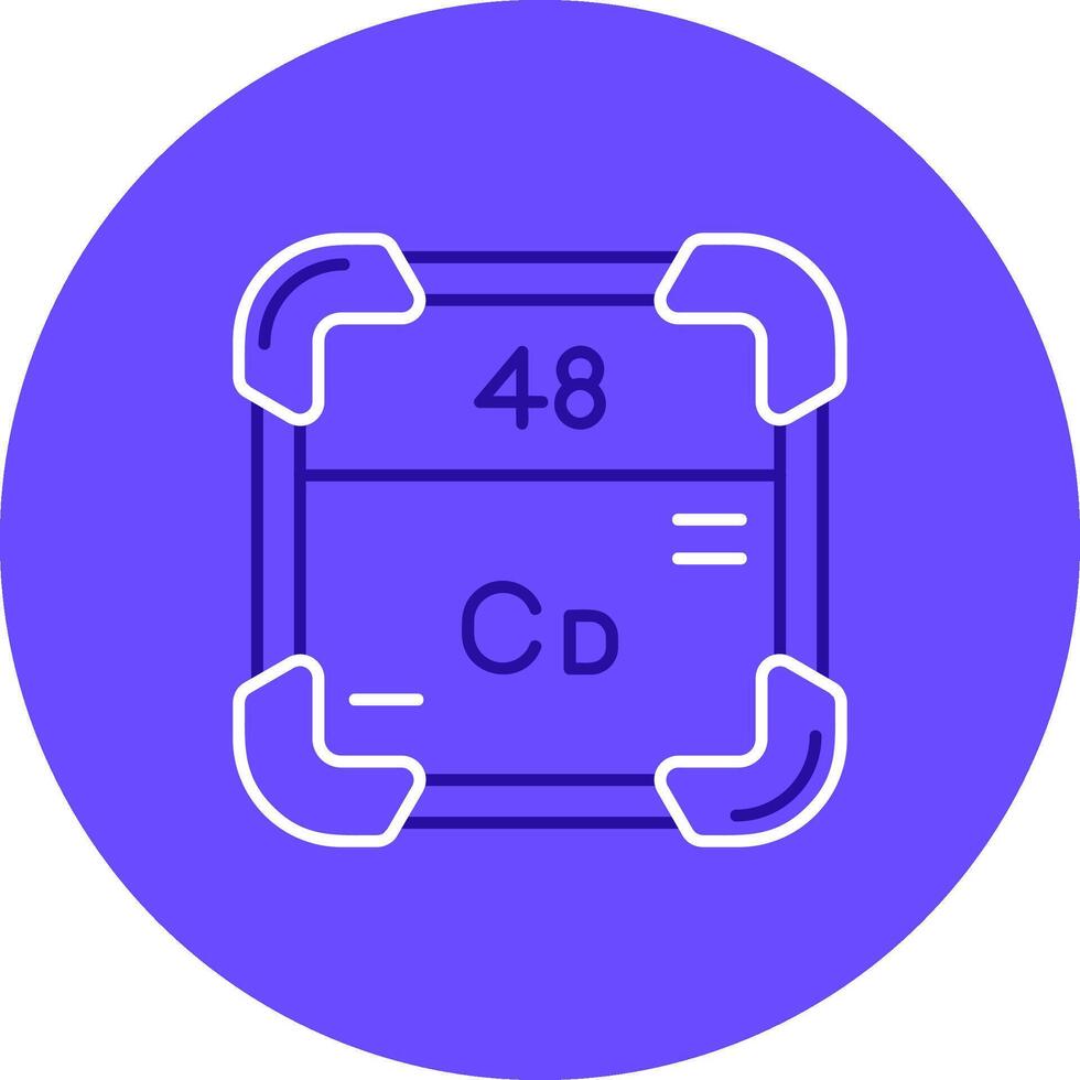 Cadmium Duo tune color circle Icon vector