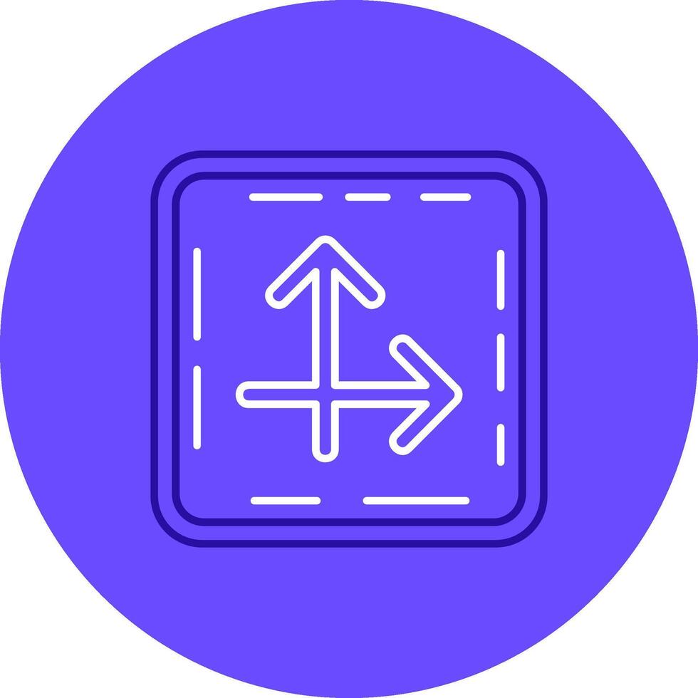 Intersect Duo tune color circle Icon vector