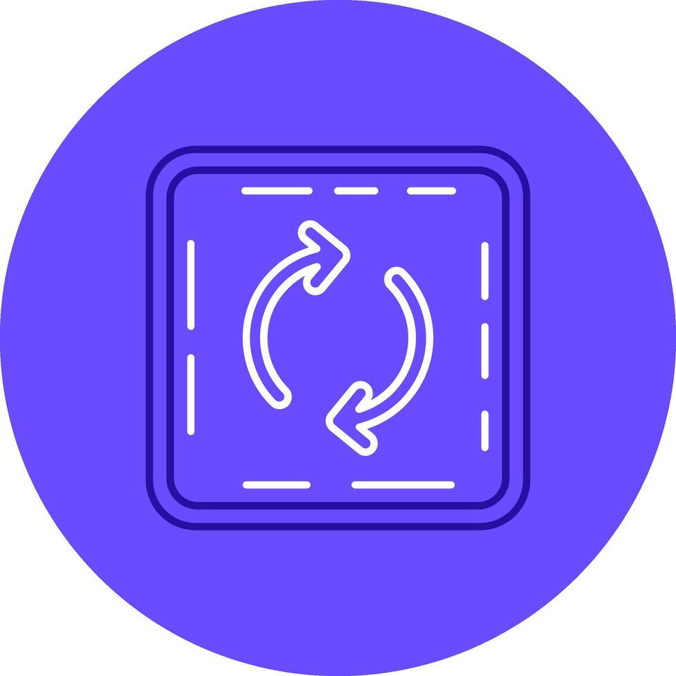 Loop Duo tune color circle Icon vector