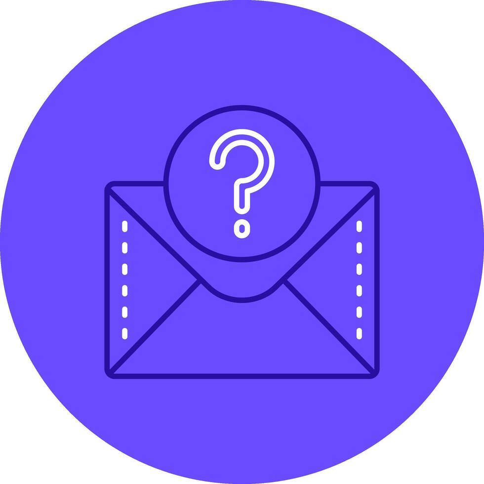 Question mark Duo tune color circle Icon vector