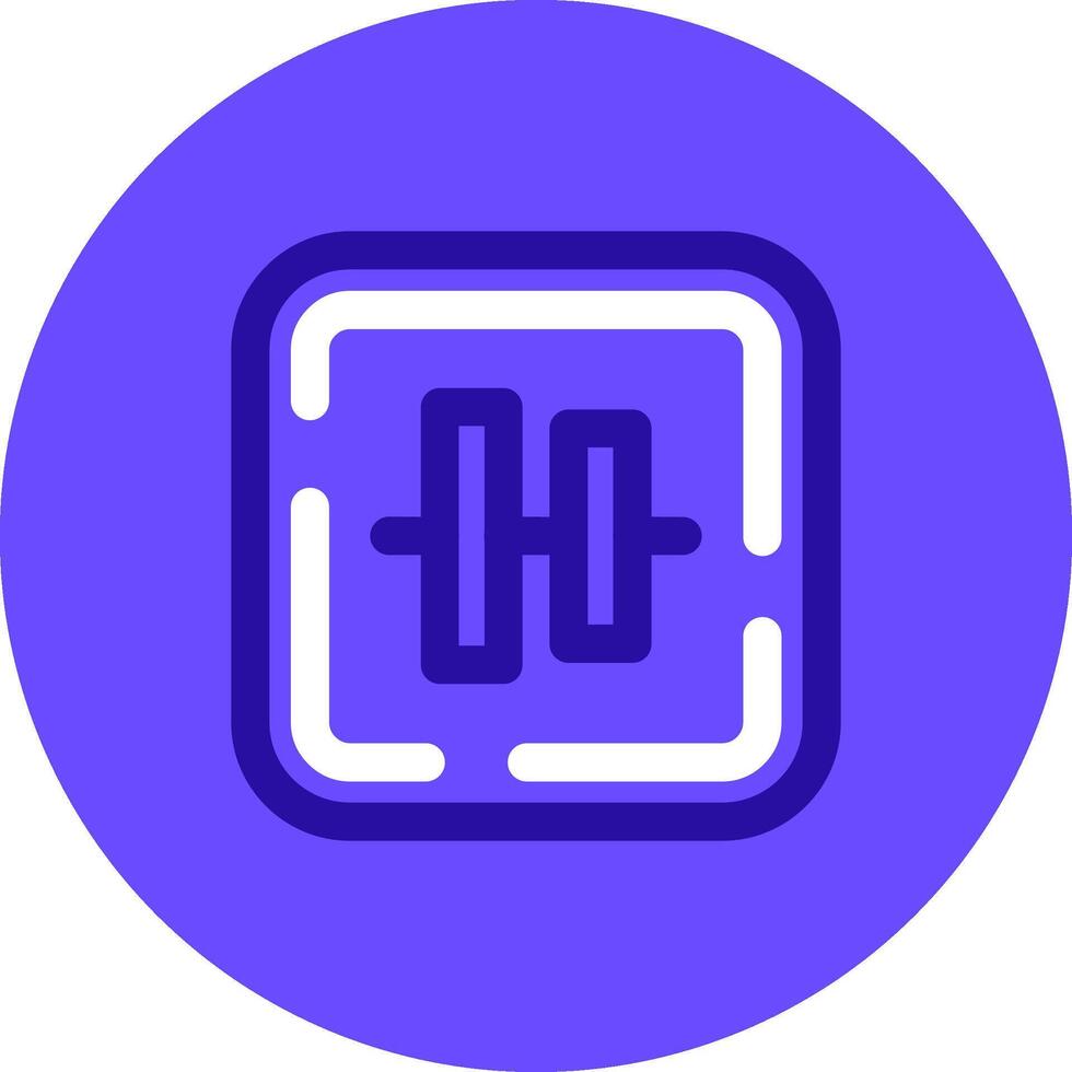 Vertical alignment Duo tune color circle Icon vector