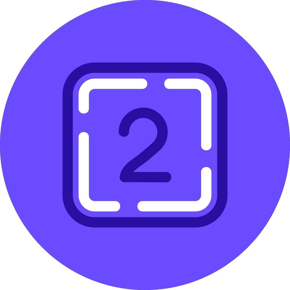 Two Duo tune color circle Icon vector