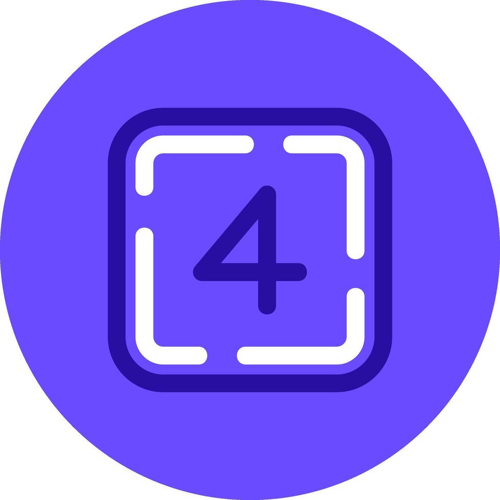 Four Duo tune color circle Icon vector
