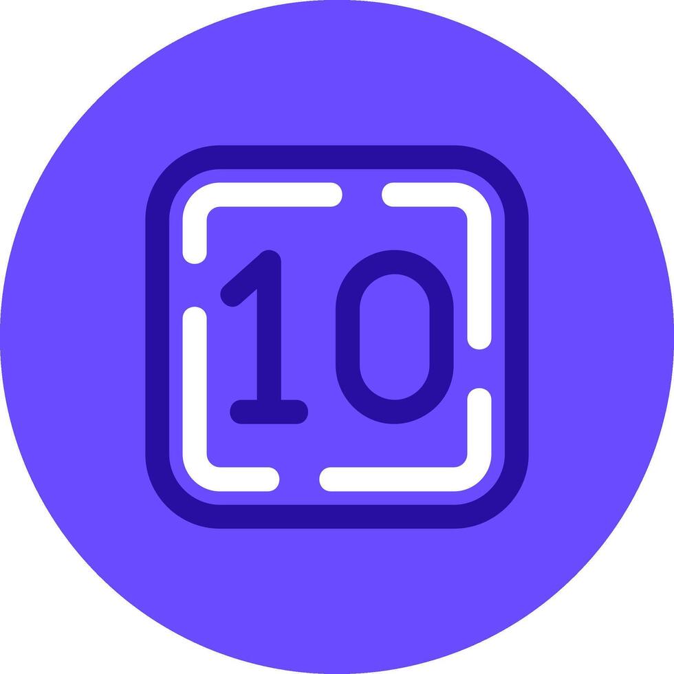 Ten Duo tune color circle Icon vector