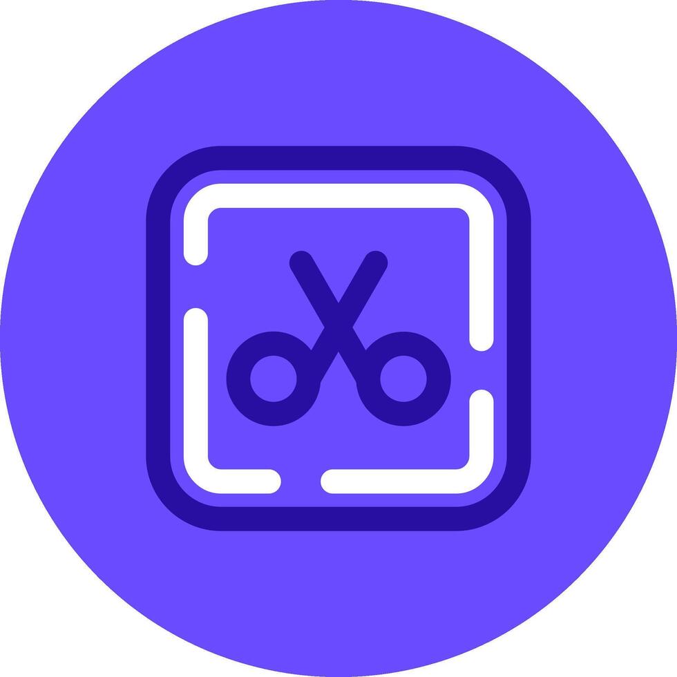 Scissor Duo tune color circle Icon vector
