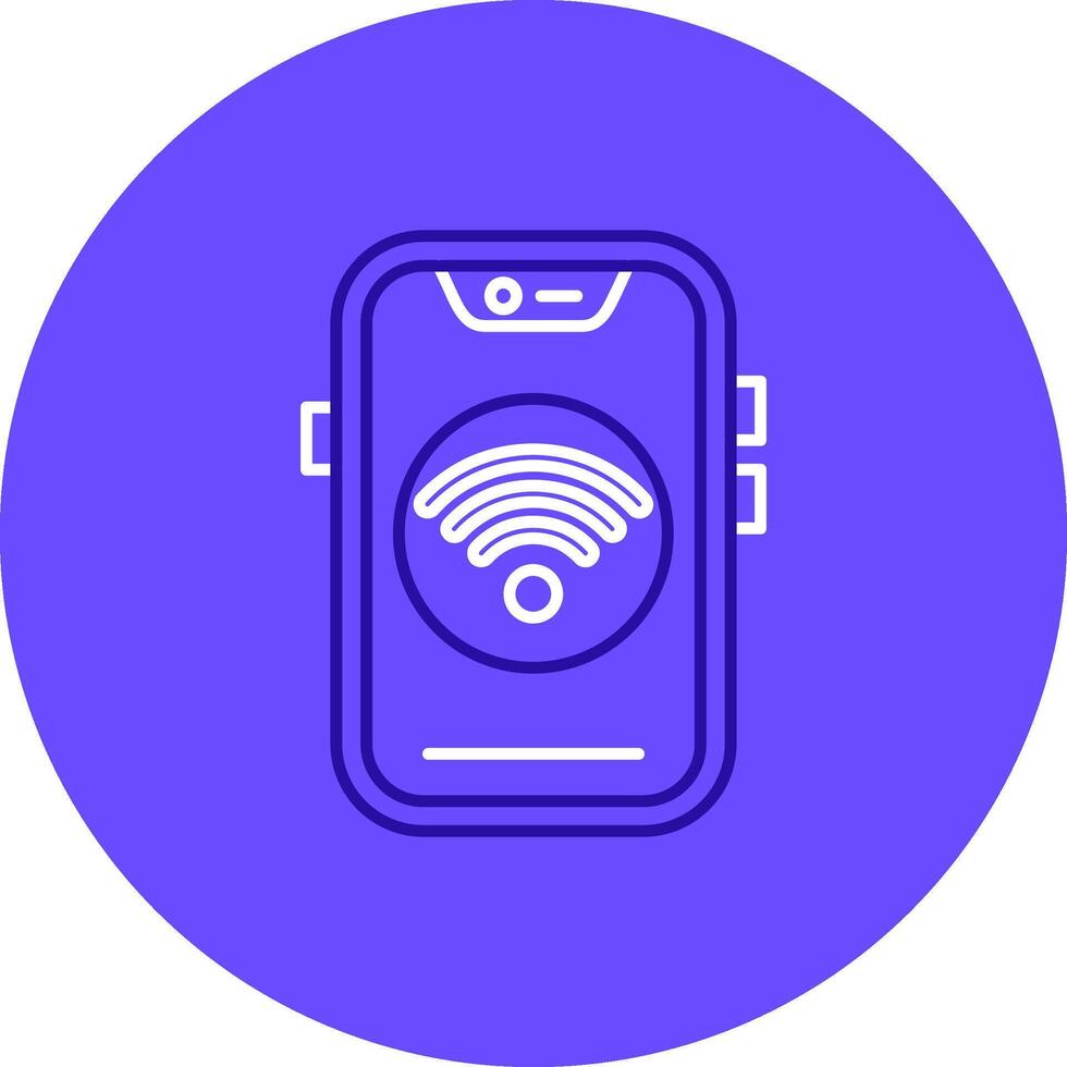 Wifi Duo tune color circle Icon vector