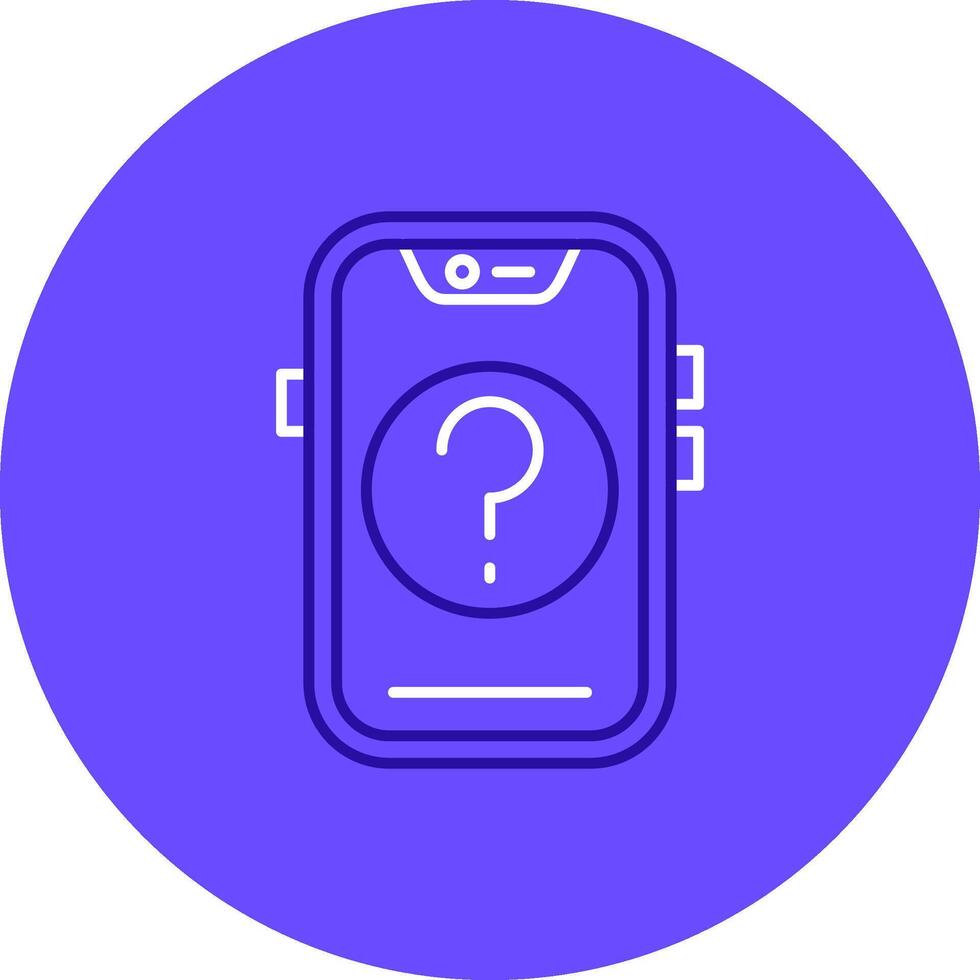 Question Duo tune color circle Icon vector