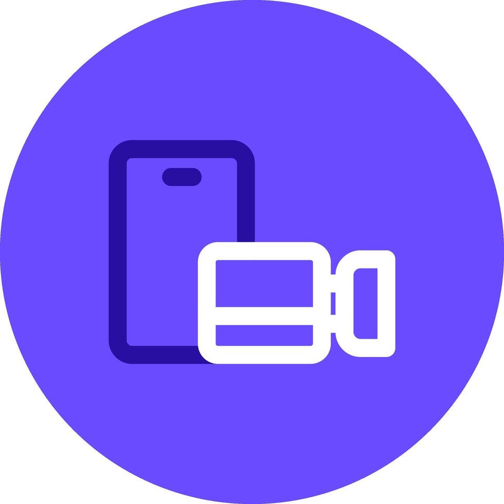 Video call Duo tune color circle Icon vector