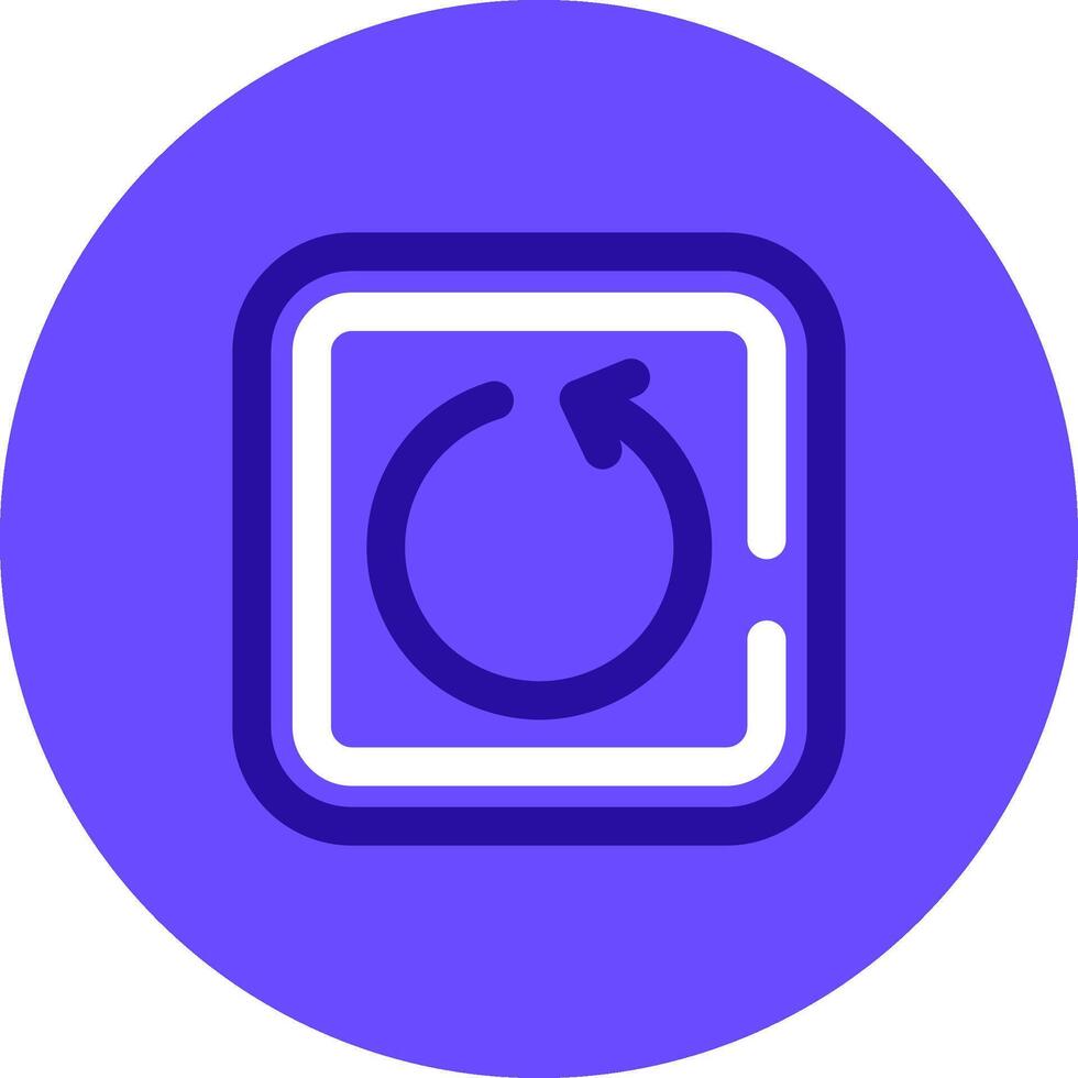 Undo Duo tune color circle Icon vector