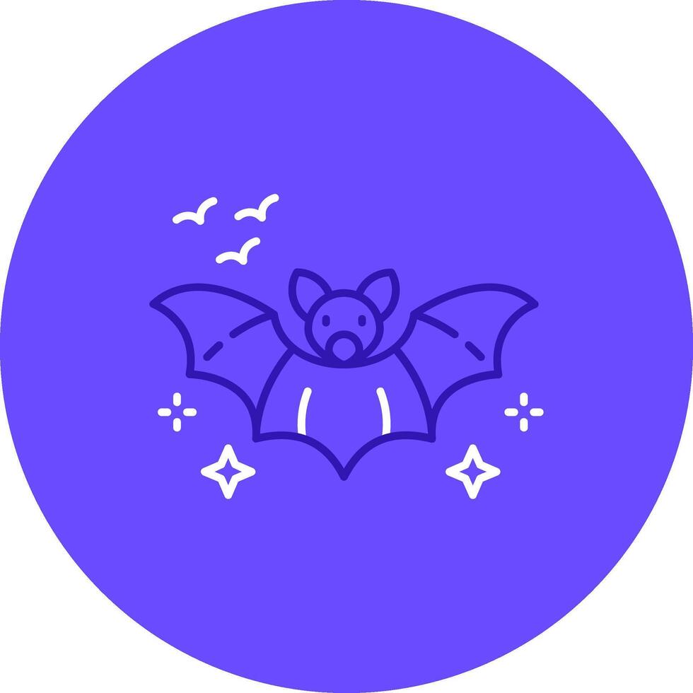 Bat Duo tune color circle Icon vector