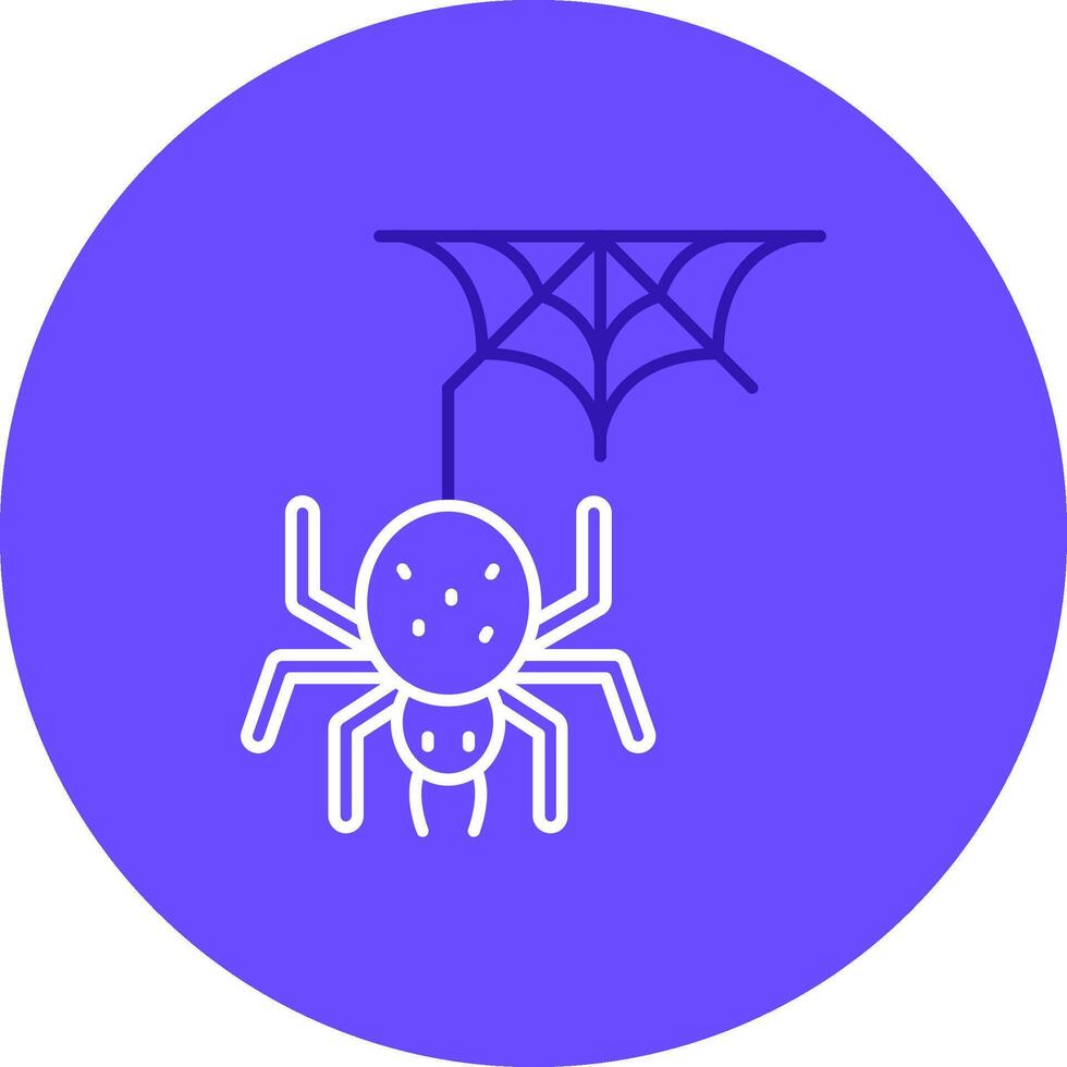 Spider Duo tune color circle Icon vector